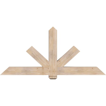 Ekena Millwork Kennewick Smooth Timber Gable Bracket, Douglas Fir, 72"W x 33"H x 5 1/2"D x 5 1/2"F, 11/12 Pitch GBW072X33X0606KEN00SDF